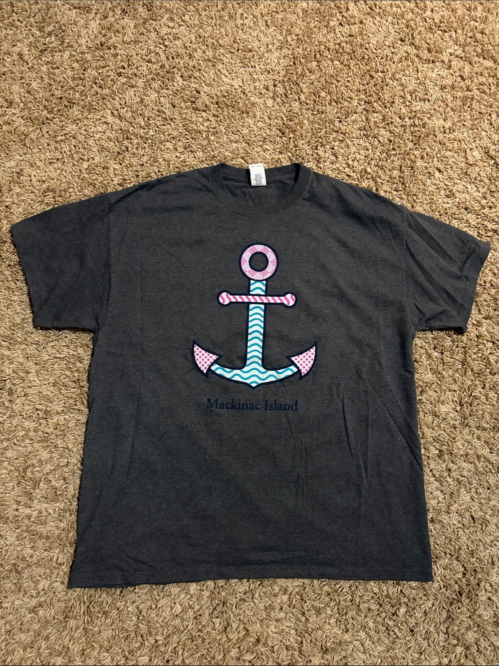 Mackinac Island Heavy Cotton Tee - Charcoal Gray